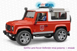 Bruder 02596 Land Rover Defender straż pożarna + figurka strażaka