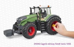 Bruder 04040 Ciągnik rolniczy Fendt 1050 Vario - koła odkręca się specjalnym kluczem dołączonym do zabawki
