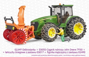 Bruder 02349 Odśnieżarka oraz ciągnik rolniczy 03050 + figurka (do kupienia osobno)