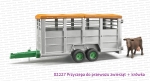 02227 BRUDER Przyczepa do przewozu zwierząt + figurka krowy