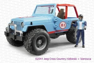 02541 Jeep Cross country niebieski + figurka kierowcy