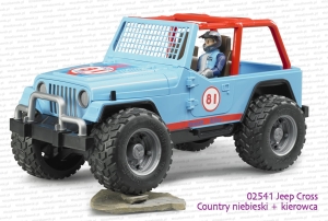 02541 Jeep Cross country niebieski + figurka kierowcy
