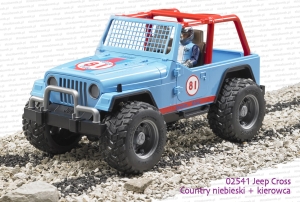 02541 Jeep Cross country niebieski + figurka kierowcy