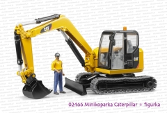 Bruder 02466 Minikoparka Caterpillar z figurką robotnika