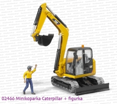 Bruder 02466 Minikoparka Caterpillar z figurką robotnika