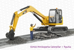 Bruder 02466 Minikoparka Caterpillar z figurką robotnika