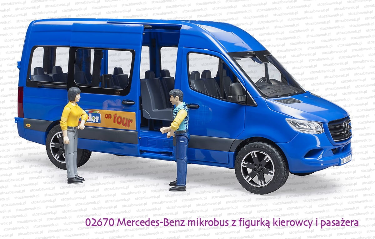 02670 BRUDER Mercedes-Benz Sprinter mikrobus z dwiema figurkami