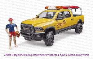 02506 BRUDER Dodge RAM 2500 Power Wagon ratownictwa wodnego z figurką i akcesoriami