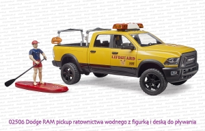02506 BRUDER Dodge RAM 2500 Power Wagon ratownictwa wodnego z figurką i akcesoriami