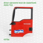 43706 BRUDER Drzwi czerwone lewe do ciężarówek MAN TGS 03761, 03767 i 03775