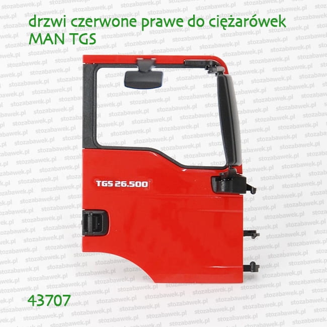 43707 BRUDER Drzwi czerwone prawe do ciężarówek MAN TGS 03761 i 03775