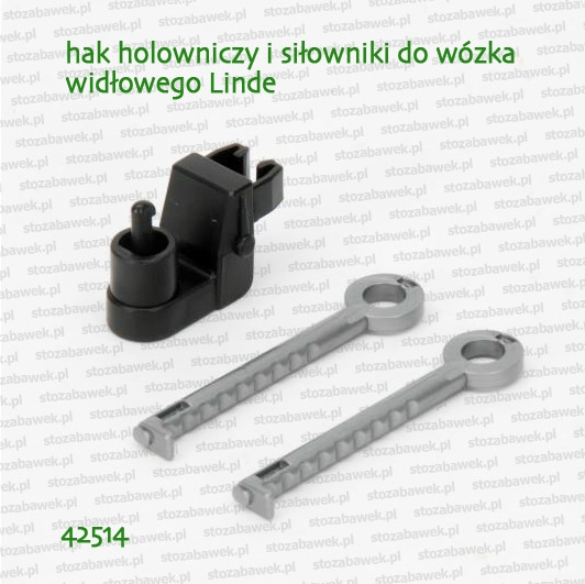 42514 BRUDER Hak holowniczy i siłowniki do wózka Linde 02511