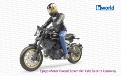 63050 BRUDER Motor Ducati Scrambler Cafe Racer z kierowcą