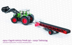 03041 BRUDER Ciągnik rolniczy Fendt 936 Vario + 02031 BRUDER Taśmociąg