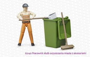 62140 BRUDER Pracownik służb oczyszczania miasta z akcesoriami
