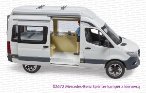 02672 BRUDER Mercedes-Benz Sprinter kamper z kierowcą