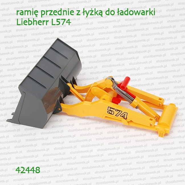 42448 BRUDER Ramię przednie z łyżką do ładowarki Liebherr L574 - 02430
