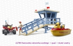 62780 BRUDER Stanowisko ratownika wodnego z quadem, skuterem wodnym i figurką