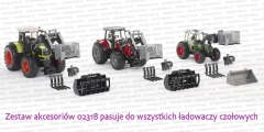 Akcesoria pasują do wszystkich typów ciągników rolniczych: serii 03000, 02000, 02100