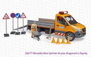 02677 BRUDER Mercedes-Benz Sprinter do prac drogowych z figurką