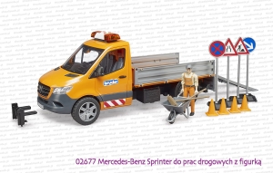 02677 BRUDER Mercedes-Benz Sprinter do prac drogowych z figurką