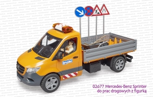 02677 BRUDER Mercedes-Benz Sprinter do prac drogowych z figurką