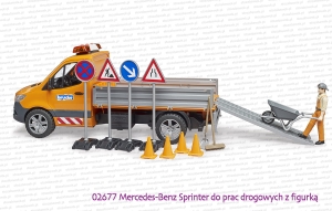 02677 BRUDER Mercedes-Benz Sprinter do prac drogowych z figurką