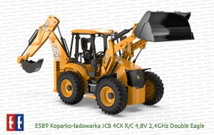 E589 Koparko-ładowarka JCB 4CX R/C 4,8V 2,4GHz Double Eagle