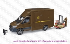 02678 BRUDER Mercedes-Benz Sprinter UPS z figurką kuriera i podnośnikiem