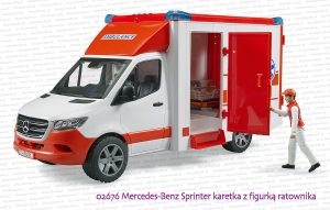 02676 BRUDER Mercedes-Benz Sprinter karetka z figurką ratownika