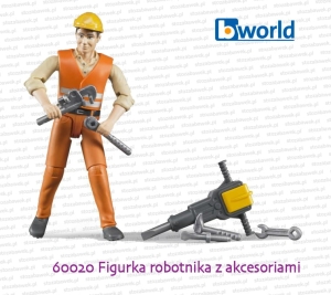 60020 BRUDER Figurka robotnika z akcesoriami