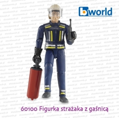60100 BRUDER Figurka strażaka z gaśnicą