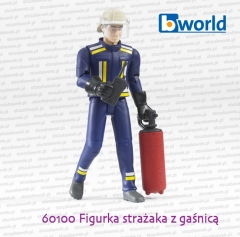 60100 BRUDER Figurka strażaka z gaśnicą