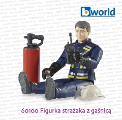 60100 BRUDER Figurka strażaka z gaśnicą