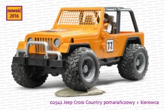 02542 Jeep Cross country pomarańczowy + figurka kierowcy