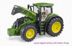 03150 BRUDER Ciągnik rolniczy John Deere 7R 350 - otwierana maska od silnika