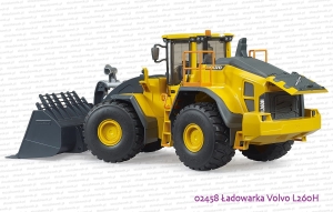 02458 BRUDER Ładowarka przegubowa Volvo L260H - otwierana maska od silnika