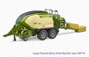 02033 Prasa do słomy Krone Big Pack 1290 HDP VC z dwoma kostkami słomy