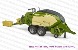 02033 Prasa do słomy Krone Big Pack 1290 HDP VC z dwoma kostkami słomy