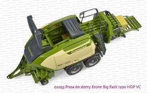 02033 Prasa do słomy Krone Big Pack 1290 HDP VC z dwoma kostkami słomy - otwierana skrzynia załadowcza