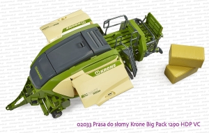 02033 Prasa do słomy Krone Big Pack 1290 HDP VC z dwoma kostkami słomy - otwierane klapy od silnika