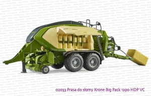 02033 Prasa do słomy Krone Big Pack 1290 HDP VC z dwoma kostkami słomy - otwierane klapy od silnika