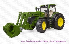 03151 BRUDER Ciągnik rolniczy John Deere 7R 350 z ładowaczem czołowym