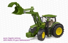 03151 BRUDER Ciągnik rolniczy John Deere 7R 350 z ładowaczem czołowym