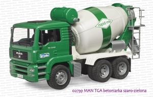 02739 BRUDER MAN TGA betoniarka szaro-zielona