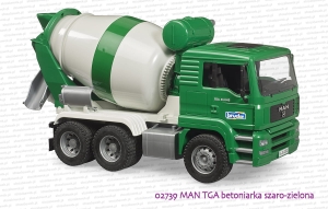 02739 BRUDER MAN TGA betoniarka szaro-zielona