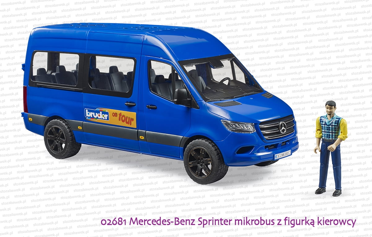 02681 BRUDER Mercedes-Benz Sprinter mikrobus z figurką kierowcy