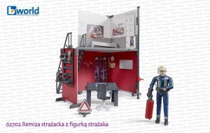 62702 BRUDER Remiza strażacka z figurką strażaka i akcesoriami