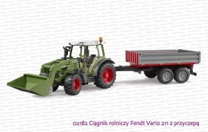 02182 BRUDER Ciągnik rolniczy Fendt Vario 211 z przyczepą