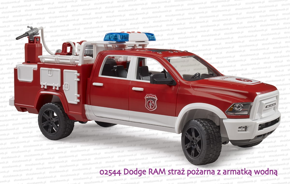 02544 BRUDER Dodge RAM 2500 straż pożarna z armatką wodną